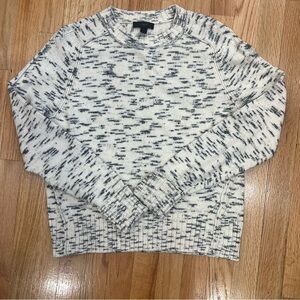 J. Crew womens Cream and Black Crewneck Sweater
